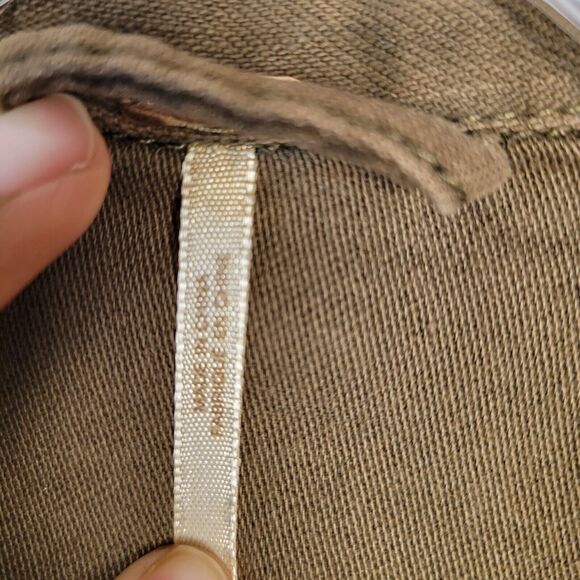 Free People Womens Faye Canvas Military Jacket Size Small Green Zip Up Lace Up - Picture 6 of 10